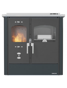 LINCAR OMEGA CUCINA A LEGNA FORNO FUCILE POTENZA TERMICA 9.33KW RISCALDA 195 m3