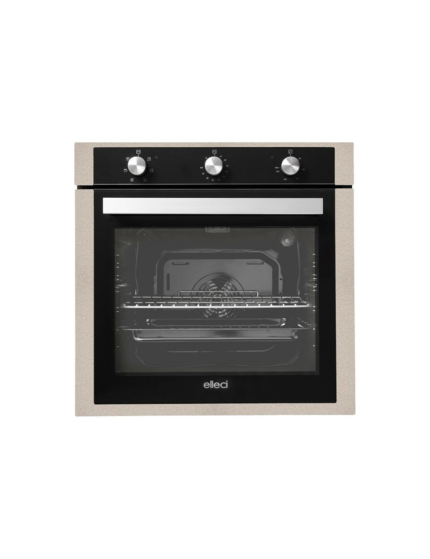 Forno Elettrico Ventilato Elleci Plano 73 Litri – Classe A, Colore Avena, Da Incasso, Dimensioni 58x55.5x60 Cm, Controllo A Manopola