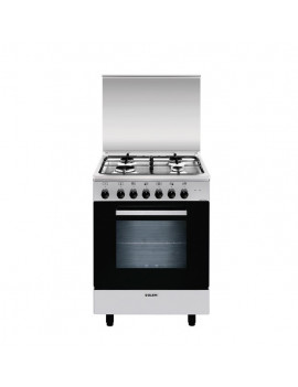 GLEM_GAS A654MI6 CUCINA INOX 60X50CM 4 FUOCHI FORNO MULTIFUNZIONE CLASSE A