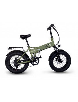 EMG BIKE F20F03 E-BIKE BICI PIEGHEVOLE FAT ALL.36V 10AH 20" 40KM BOMBER VERDE