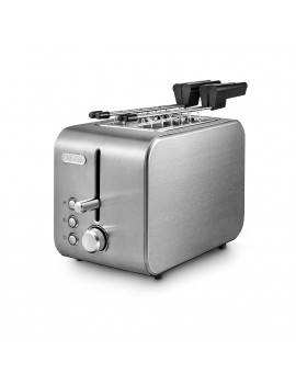 DE LONGHI CTX2203ST TOSTAPANE 550 WATT 2 FETTE RACCOGLI BRICIOLE ACCIAIO