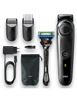 BRAUN BT5341 REGOLA BARBA RICARICABILE 39 LUNGHEZZE 0.5-20MM + ACCESSORI