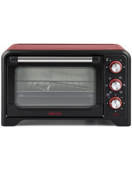 GIRMI FE2000 FORNO FORNETTO ELETTRICO 1380 WATT 20 LT 6 FUNZIONI NERO/ROSSO