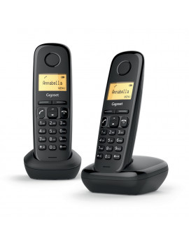 GIGASET A170DUOBLACK 2 X TELEFONO CORDLESS 1.5" MEM.50NUM. ECO PLUS SISTEMA DUO
