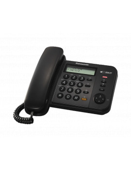 PANASONIC KXTS580EX1B TELEFONO CON FILO LCD ANALOGICO IDENTIF.CHIAMATE NERO