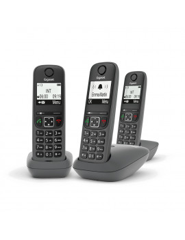 GIGASET AS490TRIO 3 X TELEFONO CORDLESS 2" VIVAVOCE TRIO NERO