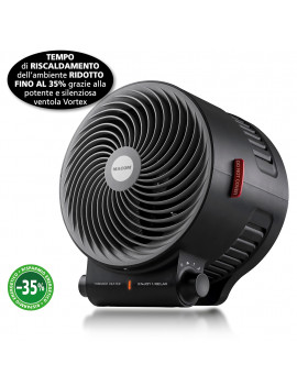 MACOM TORNADO HEATER 938 TERMOVENTORE STUFETTA BAGNO 2000W 2 LIVELLI NERO