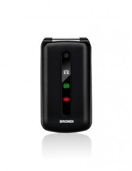 BRONDI PRESIDENT NERO TELEFONO CELLULARE QB 3"FLIP 1.3MP FM D.SIM BT NERO