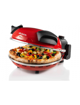 ARIETE Da Gennaro 909 FORNO PIZZA CON PIETRA 1200 WATT 400 °C TIMER ROSSO