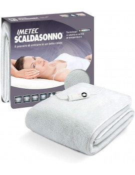 Imetec 16175 Scaldasonno Singolo Sensitive Maxi Peluche con Angoli 190x90cm