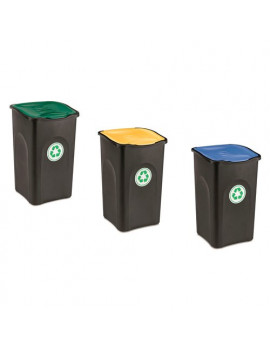 Pattumiera differenziata 3 pz Recycling Stefanplast