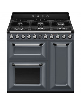 SMEG TR93GR CUCINA VICTORIA 90x60 CM PIANO GAS 6 FUOCHI 2 FORNI GRIGLIE GHISA