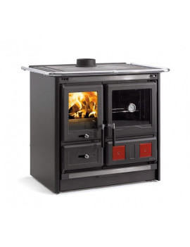 LA NORDICA ROSA L 5.0 VST STEEL CUCINA A LEGNA NERO ANTRACITE POTENZA 9.5KWH