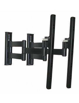 BRAVO LCD4BLACK STAFFA SUPPORTO ALLUMINIO 32-42" 3 SNODI 2 BRACCI NERO