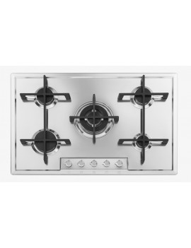 Foster Veronika 7067062 Piano Cottura 5 Fuochi Inox Spazzolato 86x60x18 cm