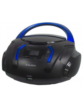 MAJESTIC AH225RBKCB LETTORE CD MP3 INGRESSO USB E AUX BOOM BOX NERO BLU