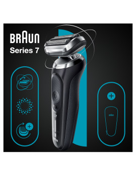 BRAUN 71N1000S RASOIO RICARICABILE WET&DRY LED CON CUSTODIA NERO