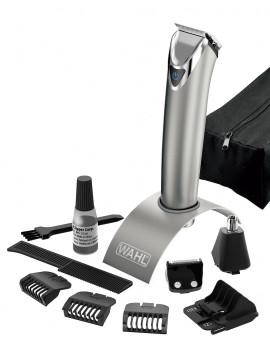 WAHL 09818116 REGOLA BARBA RICARICABILE STAINLESS STEEL TRIMMER LITIO ION+