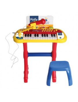 Pianola giocattolo Joe 24 tasti con sgabello e microfono MeMe Music