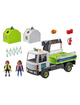 Costruzioni Camion trasporto contenitori rifiuti Playmobil