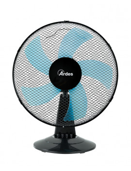 ARDES AR5ST40N VENTILATORE TAVOLO 50W 5 PALE 40 CM 3 VELOCITà STEELO 40 NERO