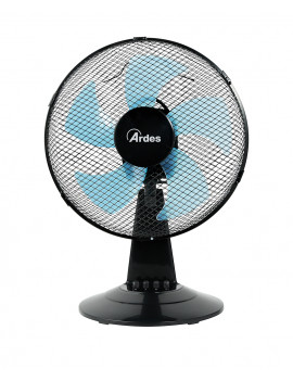 ARDES AR5ST30N VENTILATORE TAVOLO 40 WATT 5 PALE 30 CM 3VELOCITà STEELO 30 NERO