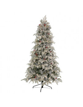 Albero di natale Con 500 luci led pigne, bacche Amicasa