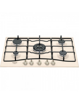 HOTPOINT PCN750TOWRHA PIANO COTTURA A 5 FUOCHI GAS 75 CM BIANCO ANTICO