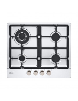 LG CBGZ2414S PIANO COTTURA ACCIAIO INOX 60CM 4 FUOCHI GRIGLIE IN GHISA