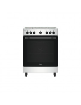HOTPOINT HS68G5PHXE1 CUCINA 60CM 4FUOCHI GAS FORNO ELETTRICO VAPORE INOX A