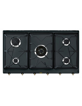 SMEG SRV896AOGH PIANO COTTURA GAS 90CM 5FUOCHI GRIGLIE IN GHISA ANTRACITE