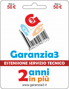GARANZIA3 ESTENSIONE DI GARANZIA 2 ANNI MASSIMALE 50 EURO