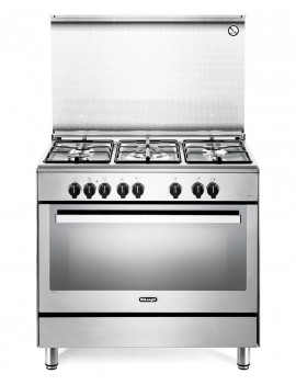 DE LONGHI PEMX96SG CUCINA GAS 90CM 5 FUOCHI FORNO ELETTRICO V.SICUREZZA INOX A