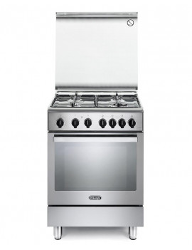 DE LONGHI PGVX64LSG CUCINA 60CM 4FUOCHI FORNO GAS VALVOLA SICUREZZA INOX CE A