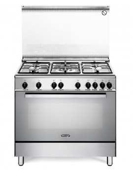 DE LONGHI DGVX96SG CUCINA 90CM 5FUOCHI FORNO GAS VENTILATO VALVOLA SICUREZZA A