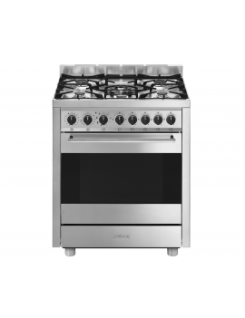 SMEG B71GMX2 CUCINA INOX 5 FUOCHI FORNO ELETTRICO 70X60cm CL.A