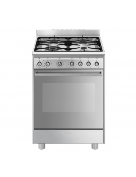 SMEG SX61GM CUCINA INOX 60X60CM 4 FUOCHI FORNO ELETTRICO CLASSE A