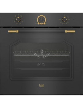 BEKO RBIM19200AD FORNO ELETTRICO TERMOVENTILATO DESIGN RUSTICO NERO CE A