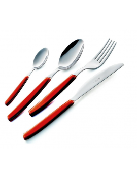 Eme Set posate tavola 24 pz Inox CROMO Rosso P13BCM 73