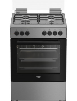 BEKO FBE62120XD CUCINA 60CM 4 FUOCHI FORNO ELETTRICO MULTIFUNZIONE INOX CL.A