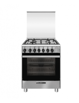 GLEM SA664MI6 CUCINA INOX 60X60CM 4 FUOCHI FORNO MULTIFUNZIONE ELETTRICO CL.A