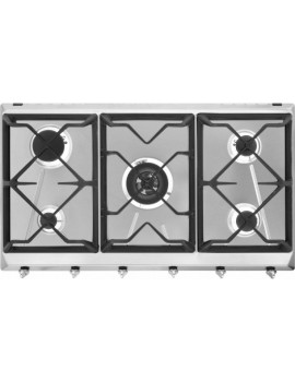 SMEG SRV596O PIANO COTTURA 5 FUOCHI 90CM LINEA CONTEMPORANEA ACCIAIO INO