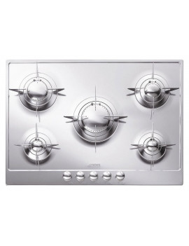 SMEG P705ES PIANO COTTURA A GAS 72CM INCASSO LINEA DESIGN 5 FUOCHI INOX