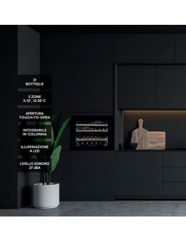 TEMPTECH OZ6075DBP CANTINA VINO DA INCASSO 75CM 60H 31 BOTTIGLIE CLASSE F